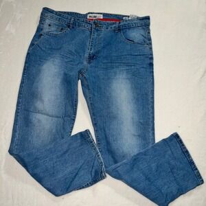 William Rast Mens Manhattan Slim Jeans Medium Wash Blue 38x30